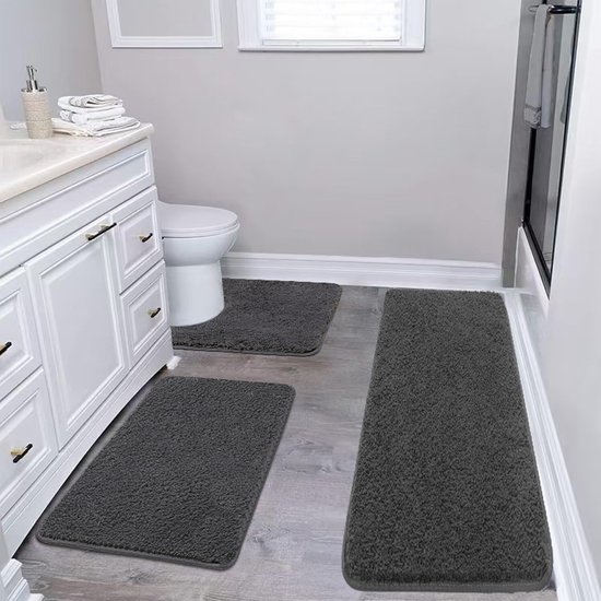 Unyqoos® Zachte en Comfortabele Microvezel Badmatten Set met Antislip en Wasbare Eigenschappen
