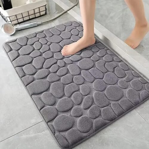 550x550-22468.jpg Unyqoos® Donkergrijze wasbare badmat van traagschuim met antislip eigenschappen