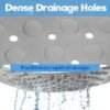 Unyqoos® Grijze antislip douchemat met massage en drainagegaten voor veilig baden