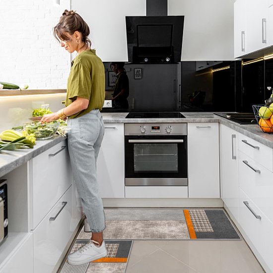 Unyqoos® Antislip Keukenmatten Set voor Comfort en Veiligheid in Huis