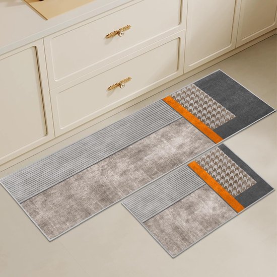 Unyqoos® Antislip Keukenmatten Set voor Comfort en Veiligheid in Huis