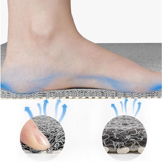 Unyqoos® Antislip Douchemat met Luffa-Design voor Veilig en Comfortabel Douchen