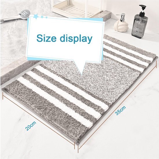 550x550-22537.jpg Unyqoos® Zachte en wasbare grijze badmat 50x80 cm voor diverse ruimtes