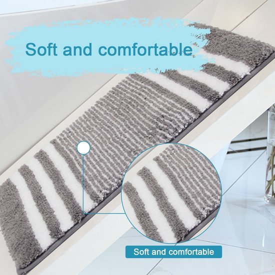 550x550-22538.jpg Unyqoos® Zachte en wasbare grijze badmat 50x80 cm voor diverse ruimtes