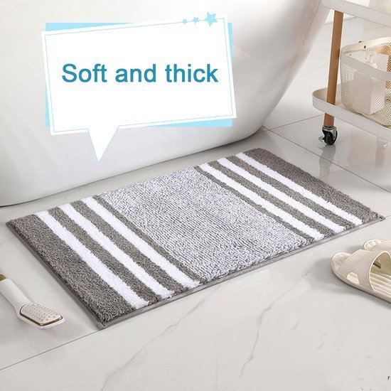 550x550-22541.jpg Unyqoos® Zachte en wasbare grijze badmat 50x80 cm voor diverse ruimtes