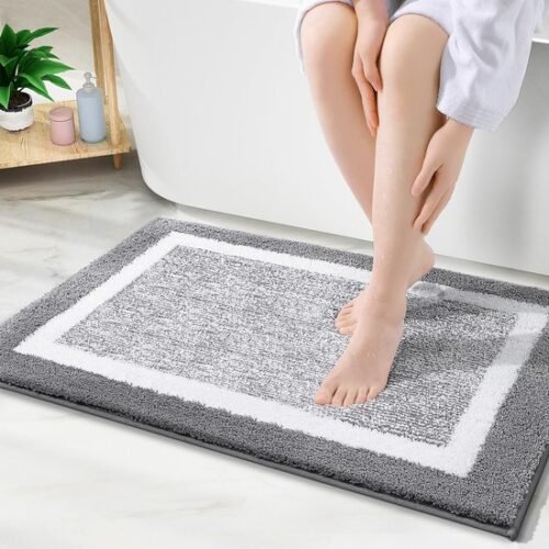 550x550-22545.jpg Unyqoos® Zachte en Absorberende Antislip Douchemat voor Badkamer in Grijs