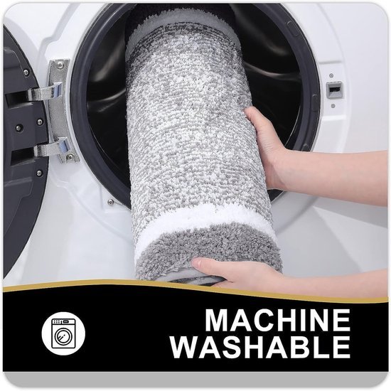 550x550-22548.jpg Unyqoos® Zachte en Absorberende Antislip Douchemat voor Badkamer in Grijs