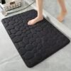 Unyqoos® Luxe badkamer mat met 3D steenpatroon voor een stijlvol interieur