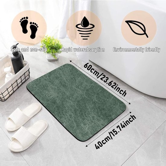 Unyqoos® Antislip en absorberende badmat voor badkamer en douche, 40 x 60 cm