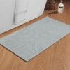 Unyqoos® Stijlvolle Antislip Badkamermat met Rubberen Achterkant 43 x 81 cm Lichtgrijs