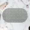 Unyqoos® Ovale antislip douchemat met afvoergaten en wasbare TPR-constructie