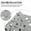 Unyqoos® Ovale antislip douchemat met afvoergaten en wasbare TPR-constructie