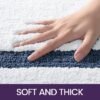 Unyqoos® Ovale antislip badmat in blauw voor badkamer en toilet decoratie