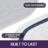 Unyqoos® Ovale antislip badmat in blauw voor badkamer en toilet decoratie