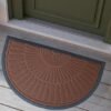 Unyqoos® Halfronde antislip deurmat voor binnen en buiten met eenvoudig onderhoud