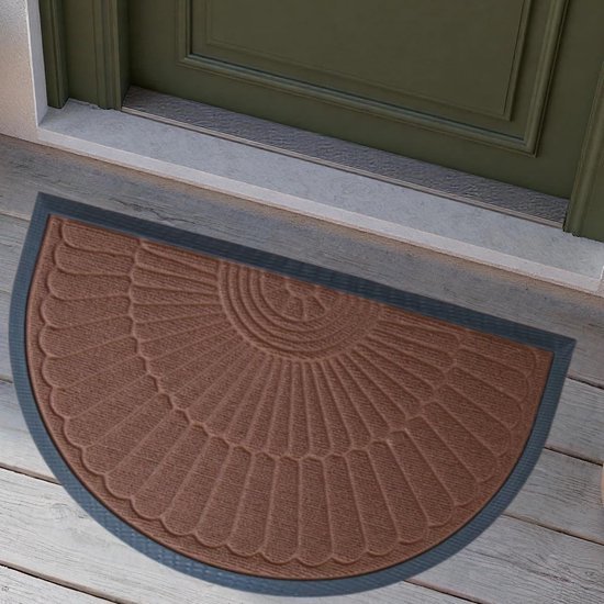 Unyqoos® Halfronde antislip deurmat voor binnen en buiten met eenvoudig onderhoud