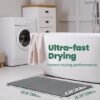 Unyqoos® Snel drogende en badmat van steen voor een droog en schoon badkamer