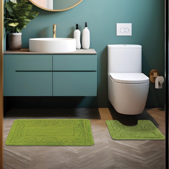 Unyqoos® Badekamerset met Antislipmatten - 3-delig - Sneldrogend en Ademend -