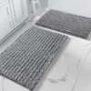 550x550-22669.jpg Unyqoos® Luxueuze 2-delige Chenille Badmat Set met Antislip voor Comfortabele Badkamervloeren, Grijs