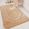 Unyqoos® Zachte en Antislip Badmat voor Douche, Bad en Toilet - Waterabsorberend en Wasbaar, Beige, 50 x 80 cm