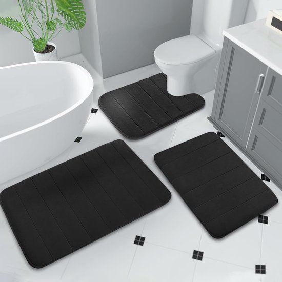 550x550-22707.jpg Unyqoos® Zacht en comfortabel 3-delig badmatten set met antislip en snelle droging