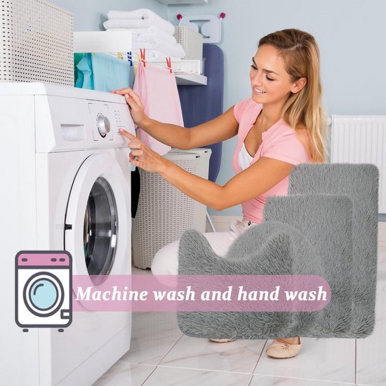 550x550-22715.jpg Unyqoos® Zachte en absorberende 4-delige badmatset met antislip voor elke badkamer