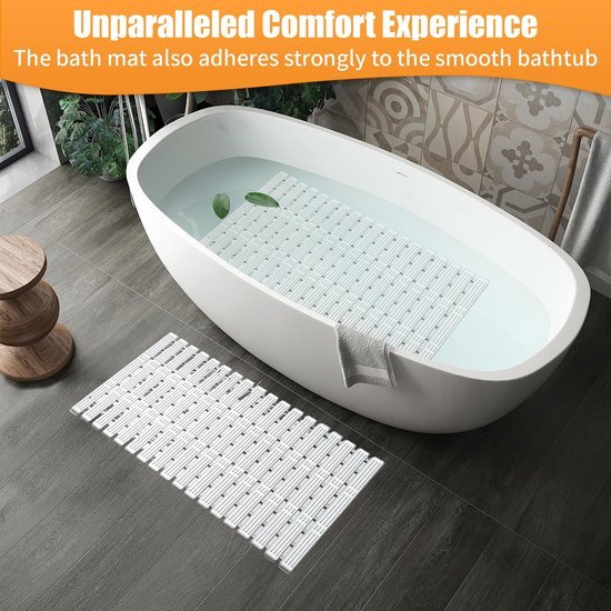 Unyqoos® Veilige en antislip badmat met zuignappen en drainagegaten