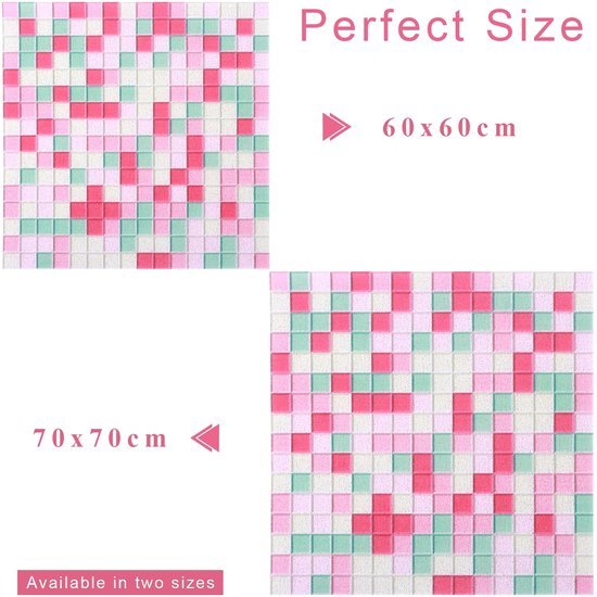 Unyqoos® Antislip Douchemat met Sneldrogend Luffa Oppervlak voor Veilig Douchen