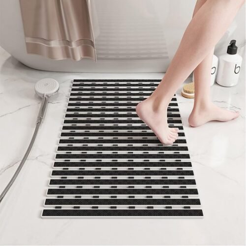 550x550-22756.jpg Unyqoos® Zwarte antislip badmat met voetmassage en afvoergat voor douche en badkuip
