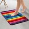 Unyqoos® Zachte en Kleurige Regenboog Badmat voor Stijlvol en Veilig Badkamercomfort