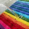 Unyqoos® Zachte en Kleurige Regenboog Badmat voor Stijlvol en Veilig Badkamercomfort