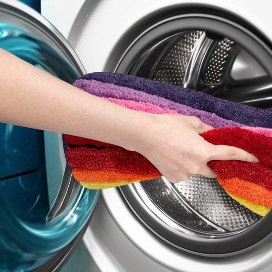 Unyqoos® Zachte en Kleurige Regenboog Badmat voor Stijlvol en Veilig Badkamercomfort