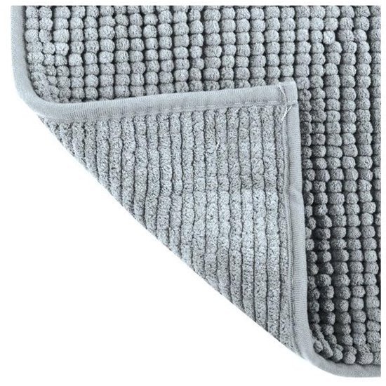 550x550-22779.jpg Unyqoos® Zachte en comfortabele badmat van microvezel in lichtgrijs chenille design