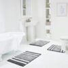 Unyqoos® Twee Rechthoekige Badmatten en Toiletmatset met Luxe Hoogpolig Comfort voor Badkamer
