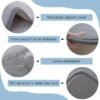 Unyqoos® Grijze badmat van memoryfoam 60 x 40 cm met antislip en snelle droging