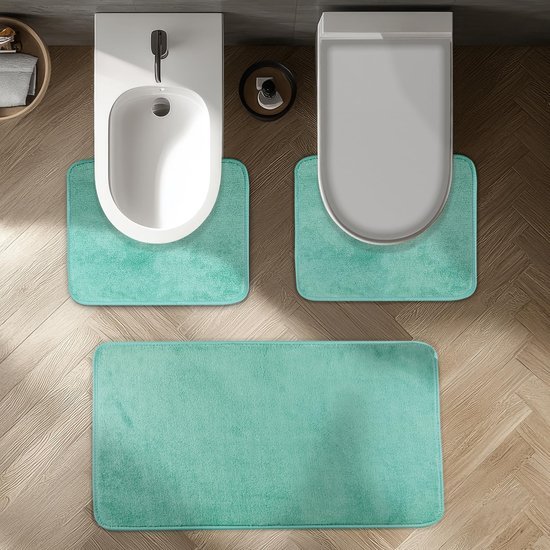 550x550-22823.jpg Unyqoos® Set van drie badkamermatten met ultrazachte en absorberende eigenschappen voor elke badkamer