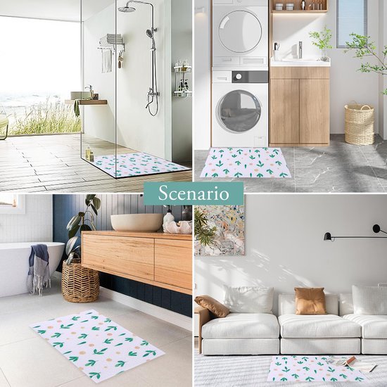Unyqoos® Antislip douchemat met zachte massage en sneldrogend ontwerp voor natte ruimtes