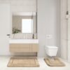 550x550-22837.jpg Unyqoos® Zachte en Absorberende Badmatset met Antislip voor Badkamer en Toilet