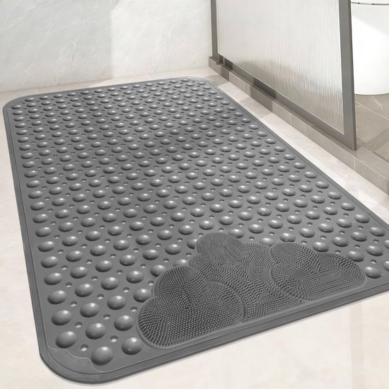 550x550-22850.jpg Unyqoos® Antislip Douchemat Grijs 106x66 cm voor Veiligheid en Comfort in Badkamer
