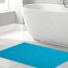 Unyqoos® Zachte en Absorberende Badmat van 100% Katoen voor de Badkamer, Antislip en Wasbaar in Turquoise