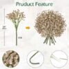 Unyqoos® Set van 10 Gypsophila Kunstbloemen voor Diverse Decoratieve Toepassingen