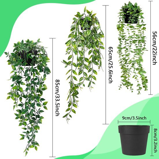 550x550-22882.jpg Unyqoos® Set van 3 Realistische Kunstplanten voor Binnen en Buiten Decoratie