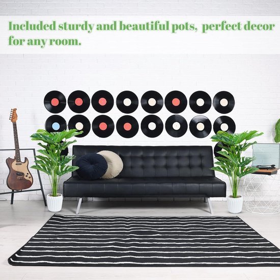 550x550-22900.jpg Unyqoos® Set van twee decoratieve kunstplanten Monstera met verstelbare bladeren en pot