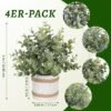 550x550-22918.jpg Unyqoos® Set van vier decoratieve kunstplanten in grijze pot voor elke ruimte, grijs, 23 cm, 4 stuks