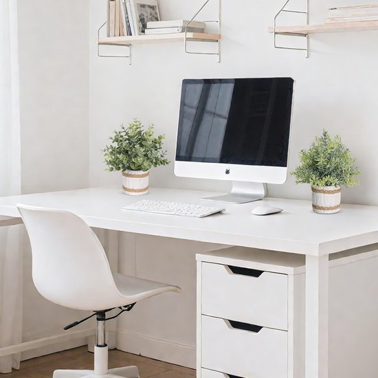 550x550-22922.jpg Unyqoos® Set van vier decoratieve kunstplanten in grijze pot voor elke ruimte, grijs, 23 cm, 4 stuks