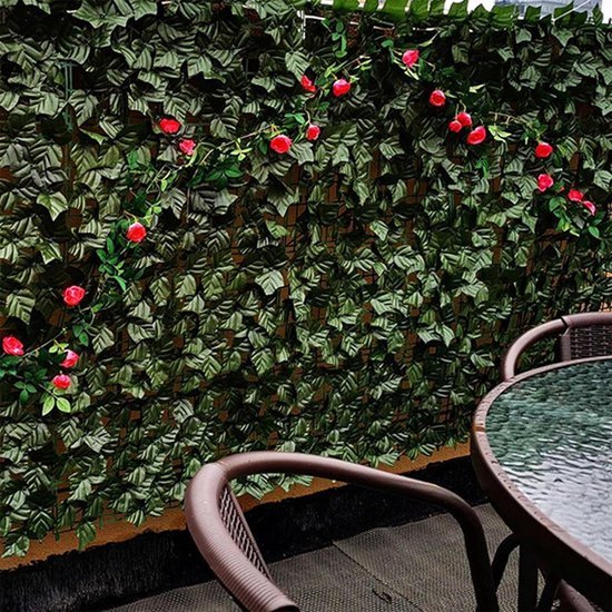 Unyqoos® Realistische Kunstklimop Scherm voor Privacy en Decoratie, 300 x 66 cm, Weerbestendig en Onderhoudsvrij
