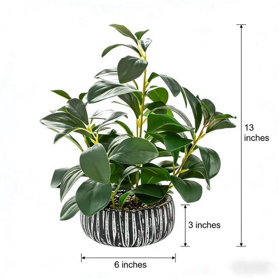 Unyqoos® Groene kunstplant met rustieke pot voor diverse interieurstijlen