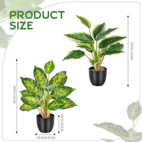 550x550-22973.jpg Unyqoos® Set van twee levensechte kunstplanten voor stijlvolle interieurdecoratie