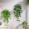Unyqoos® Set van drie decoratieve kunsthangplanten met pot voor binnen en buiten