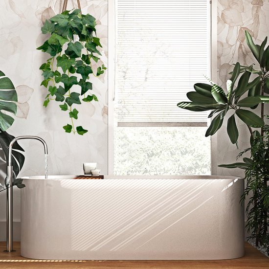 Unyqoos® Set van drie decoratieve kunsthangplanten met pot voor binnen en buiten